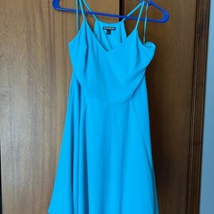 Express Blue Mini Dress Chic and Stylish